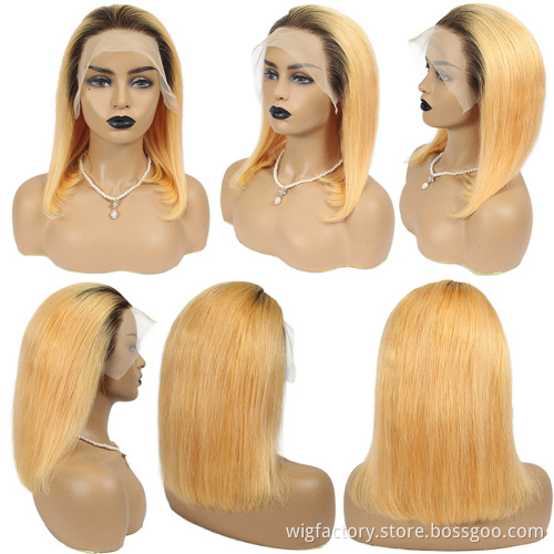 wholesale price bob wig colored bob wig,colored wig virgin hair,13*4 lace front wig color bob human hair wigs